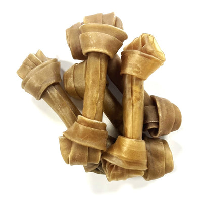 6 inch Rawhide Knotted Bones
