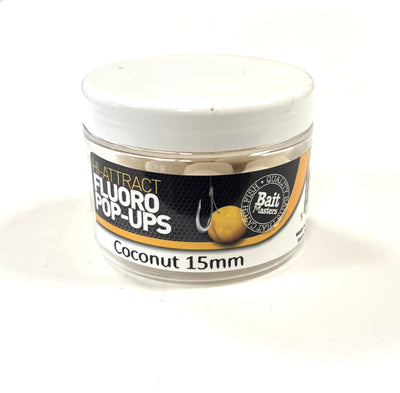 Bait Masters 15mm Fluoro Pop Ups Coconut 40g
