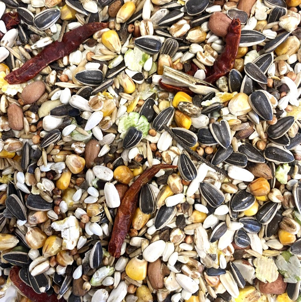 Johnson and Jeffs Parrot Food sold by Maltbys' Stores Eat