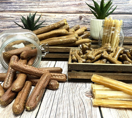 6 inch Rawhide Knotted Bones