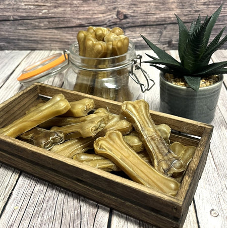 4 inch Rawhide Pressed Bones
