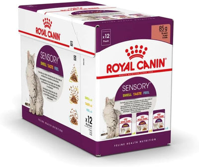 Royal Canin Sensory Mixed Pack Adult Wet Cat Food in Gravy (Mixed Pack of Taste, Smell & Feel)