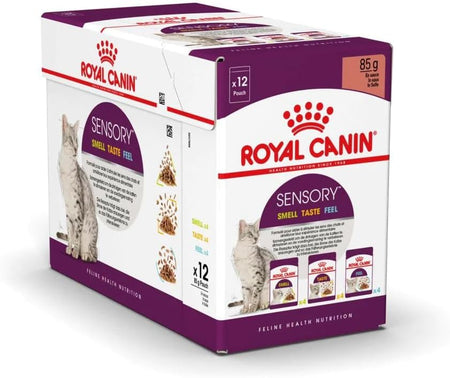 Royal Canin Sensory Mixed Pack Adult Wet Cat Food in Gravy (Mixed Pack of Taste, Smell & Feel)