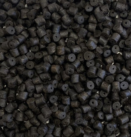 8.5mm Drilled Black Halibut Pellets