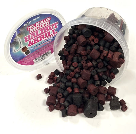 300g Bait-Tech Pre-Drilled Halibut & Krill Pellets