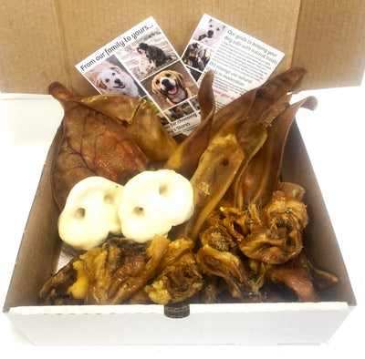 100% Natural Dog Treat Box: The PORKY BOX
