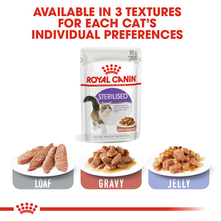 ROYAL CANIN Sterilised Adult In Gravy Wet Cat Food