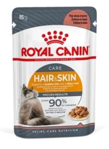 ROYAL CANIN Hair & Skin Care In Gravy Adult Wet Cat Food